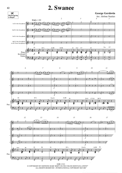4 Alto Saxophones & Piano Vol. 7 image number null