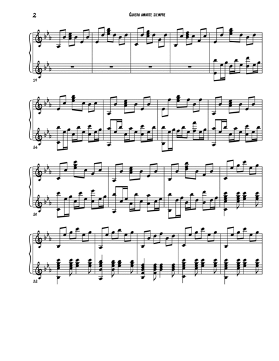 QUIERO AMARTE SIEMPRE QUIERO AMARTE SIEMPRE Guitar Solo scores gallery preview page 2