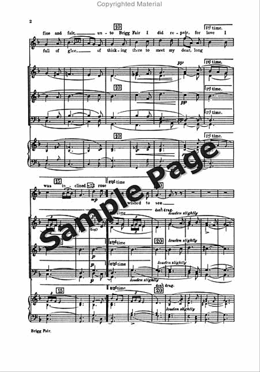 Grainger Brigg Fair Satbb Chor Mixed Choir scores gallery preview page 5