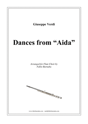 Book cover for Dances form "Aida" for Flute Choir