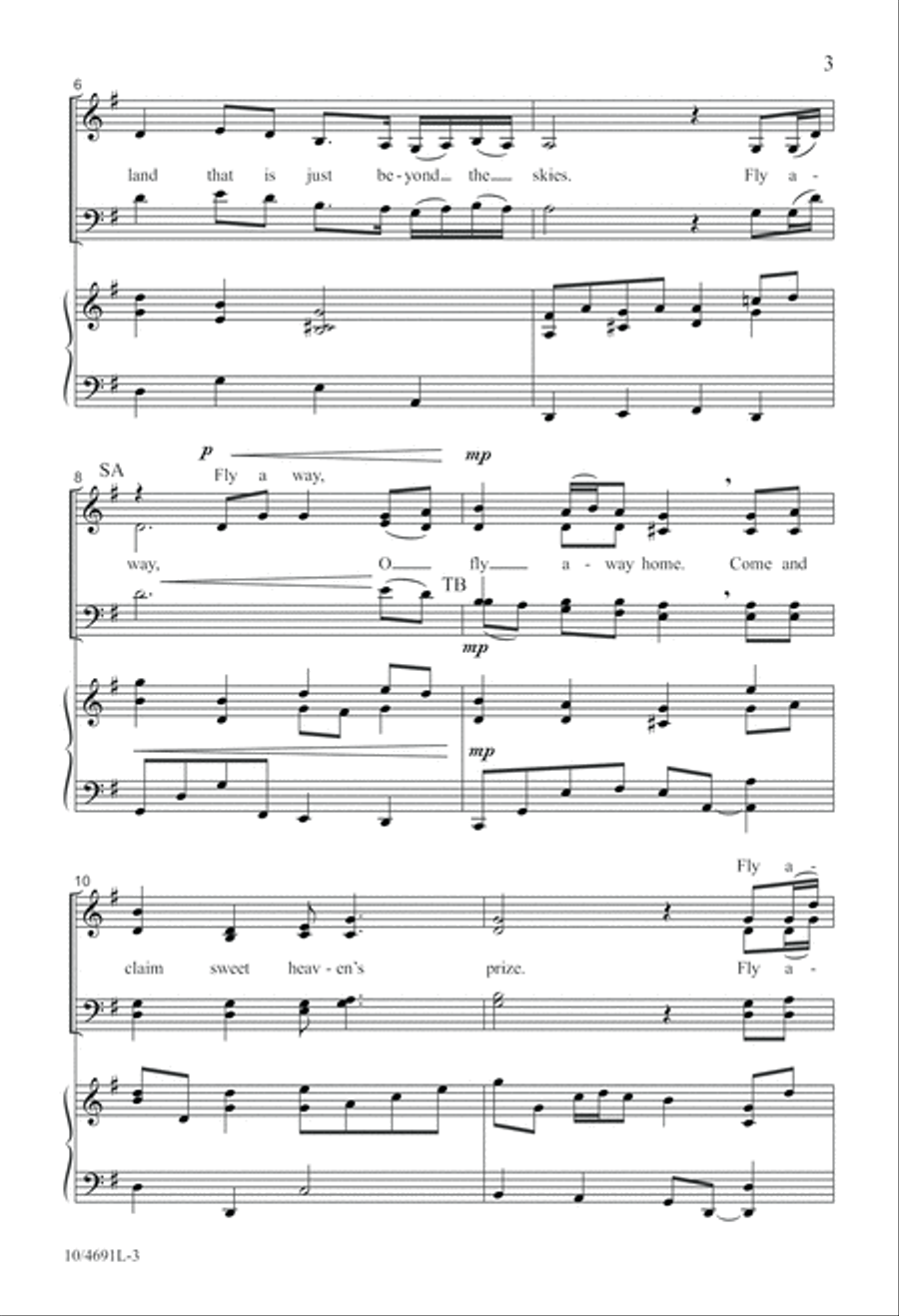 Fly Away Home 4-Part scores gallery preview page 3