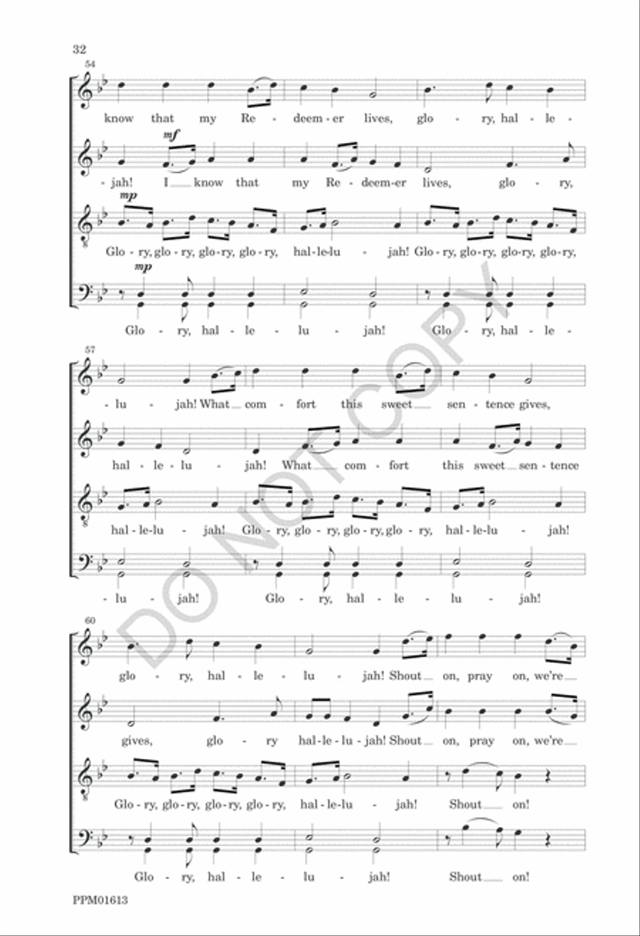 Nine American Folk Hymns 4-Part scores gallery preview page 35