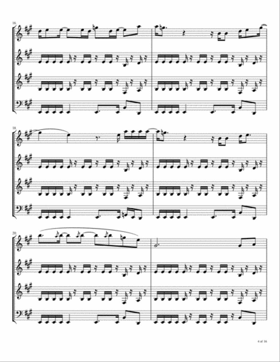 American Woman Woodwind Quartet scores gallery preview page 5