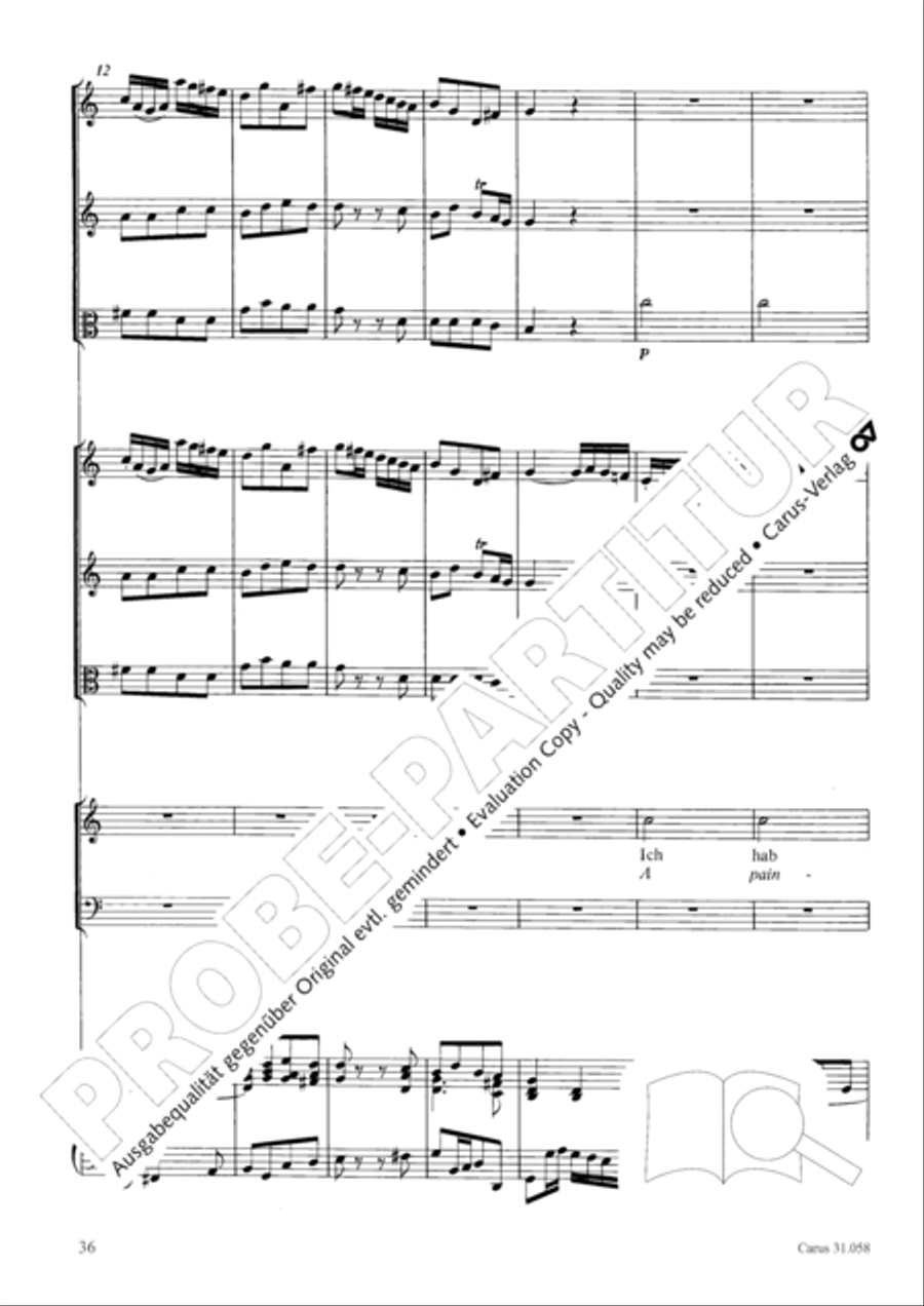 O God, what glut of care and pain (Ach Gott, wie manches Herzeleid) Orchestra scores gallery preview page 37