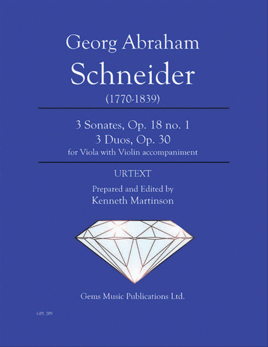 3 Sonates, Op. 18 no. 1 and 3 Duos, Op. 30 for Viola with Violin accompaniment String Duet scores gallery preview page 1