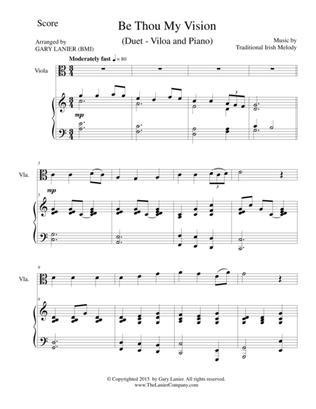 BE THOU MY VISION (Duet – Viola and Piano/Score and Parts)