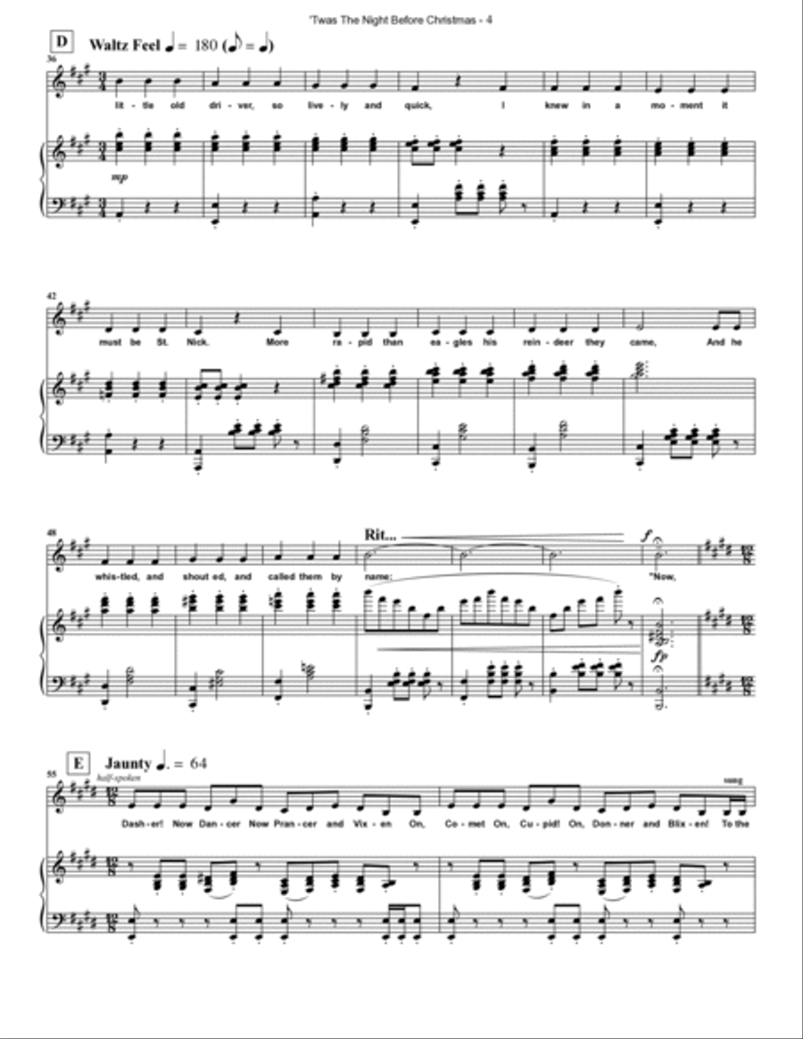 TWAS THE NIGHT BEFORE CHRISTMAS Voice scores gallery preview page 4