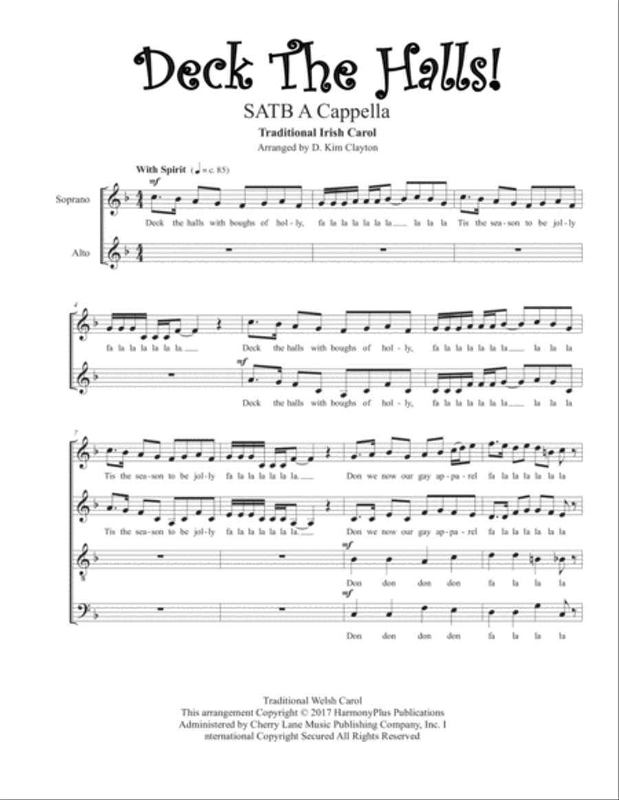 Deck The Halls 4-Part scores gallery preview page 2