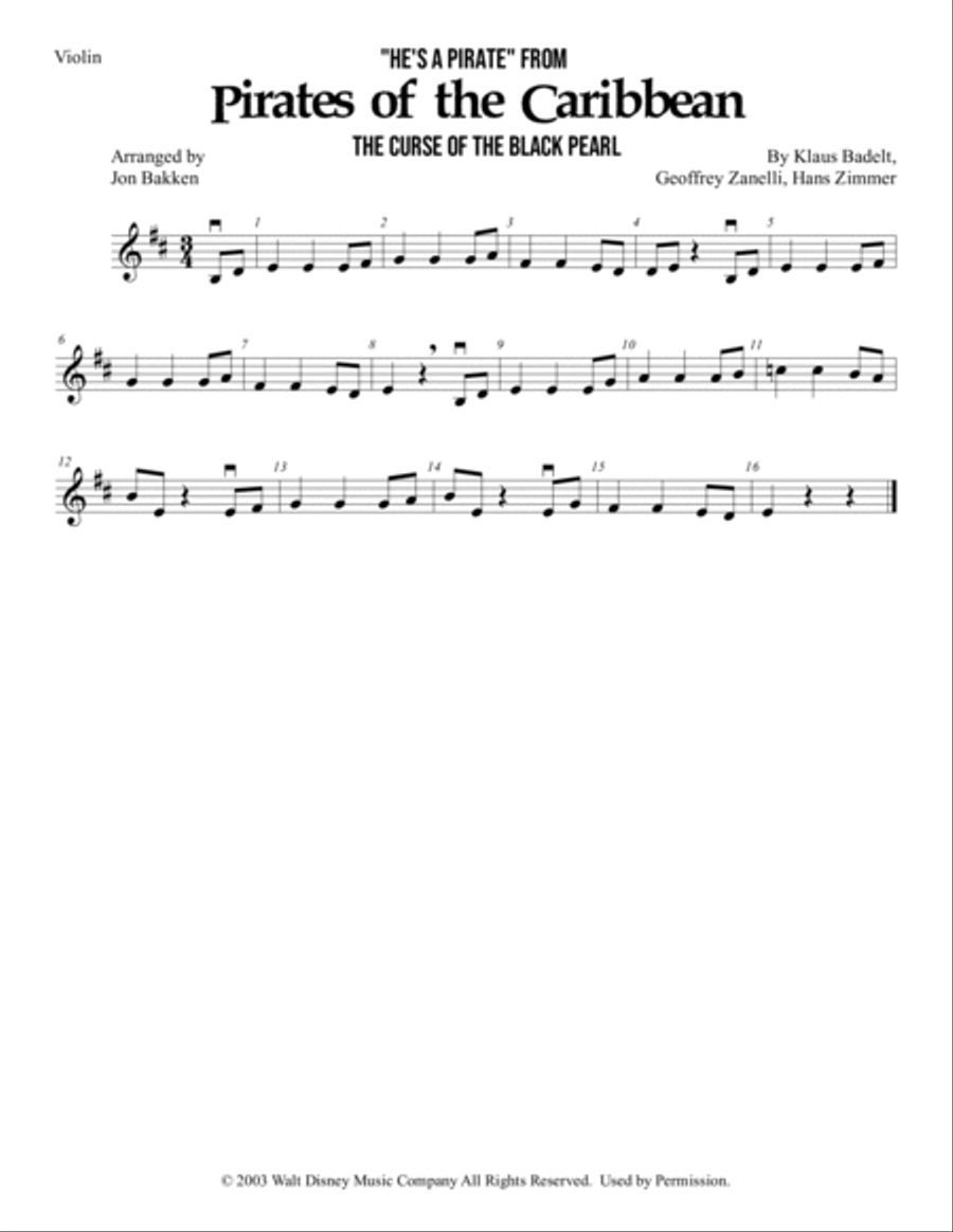 He's A Pirate He's A Pirate String Orchestra scores gallery preview page 2