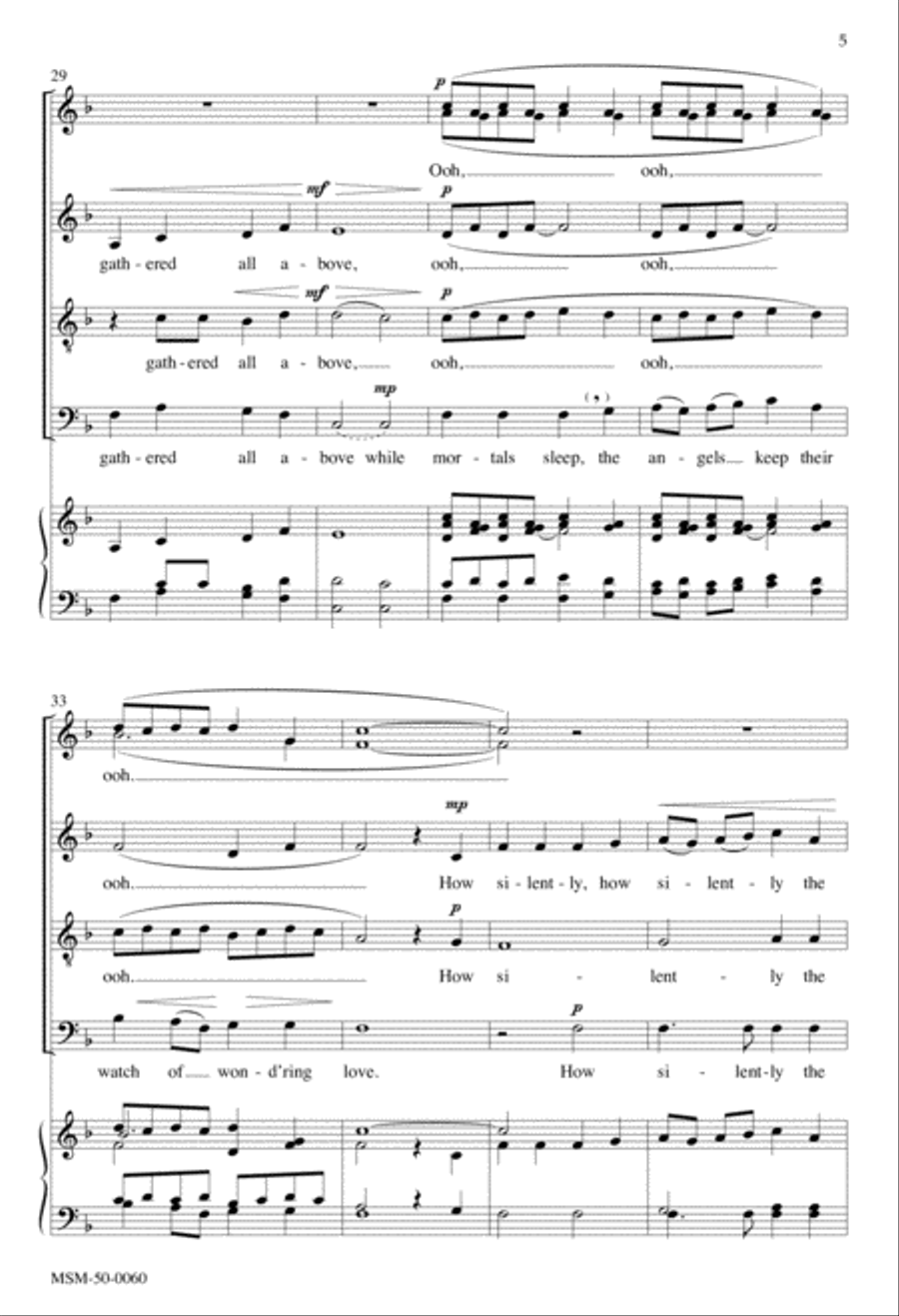 O Little Town of Bethlehem SSATB scores gallery preview page 4