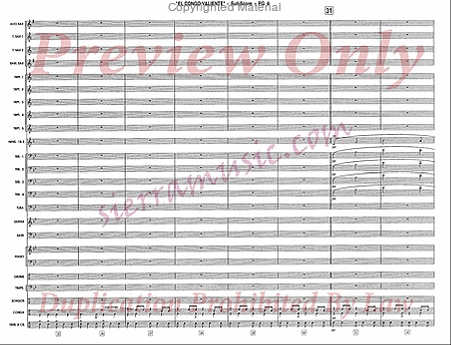 El Congo Valiente Jazz Ensemble scores gallery preview page 5