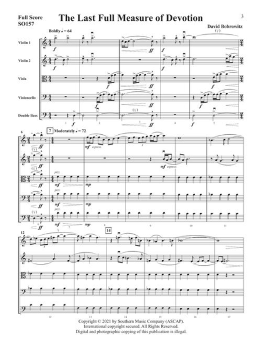 The Last Full Measure of Devotion String Orchestra scores gallery preview page 4