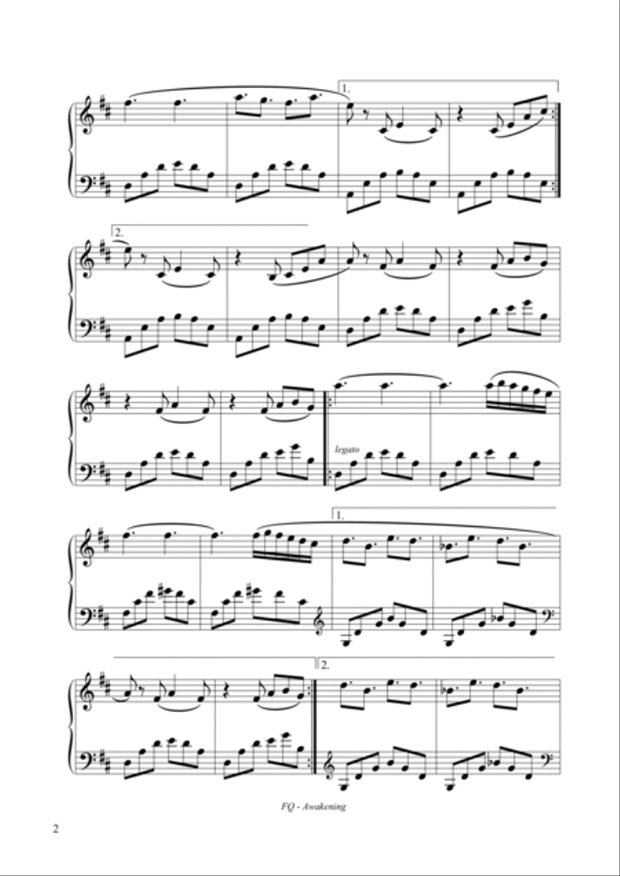 Awakening Piano Solo scores gallery preview page 3