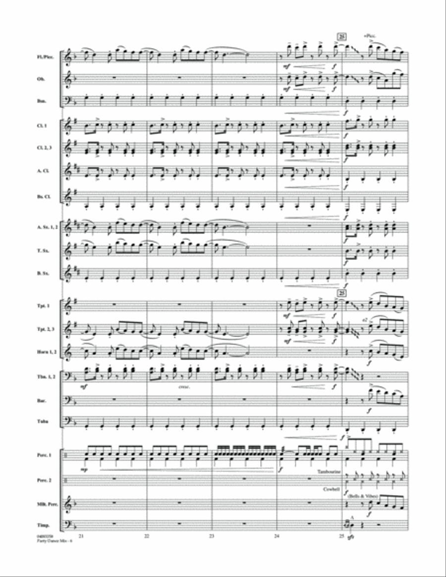 Party Dance Mix - Conductor Score (Full Score) Concert Band scores gallery preview page 6