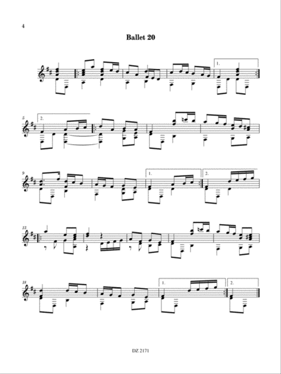 Danses de la Renaissance Danses de la Renaissance Classical Guitar scores gallery preview page 4