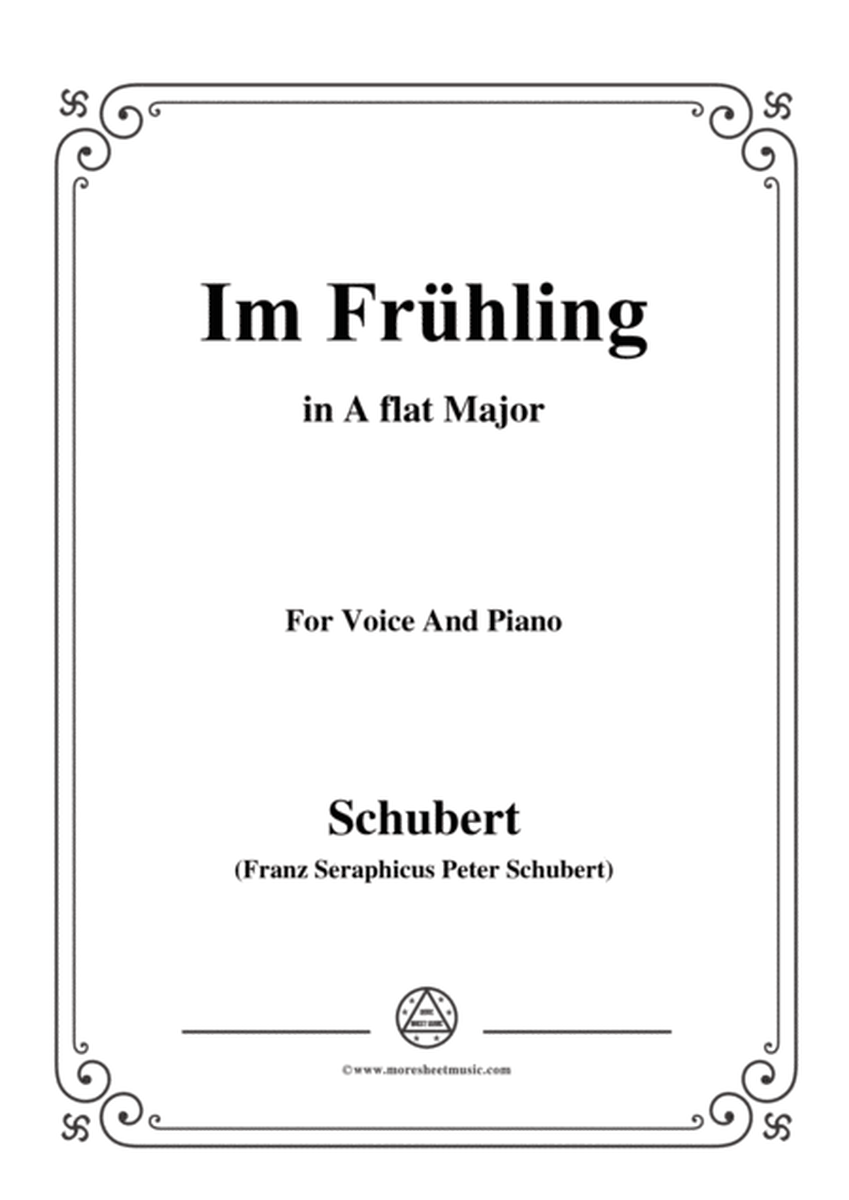 Schubert-Im Frühling in A flat Major,for voice and piano image number null