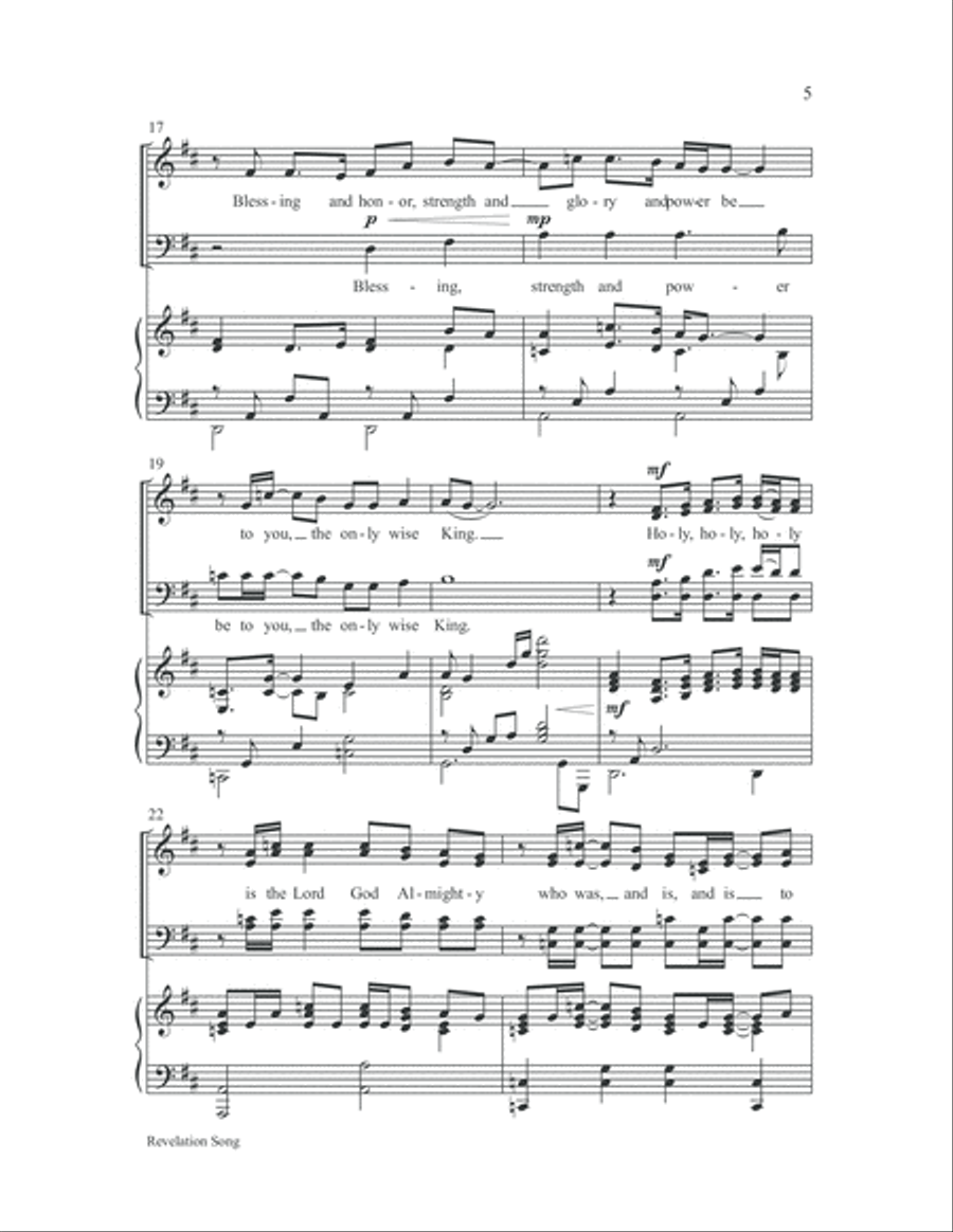 Revelation Song 4-Part scores gallery preview page 5