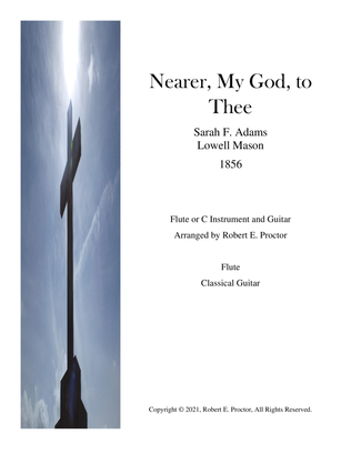Book cover for Nearer, My God, to Thee for Flute or C instrument and Guitar