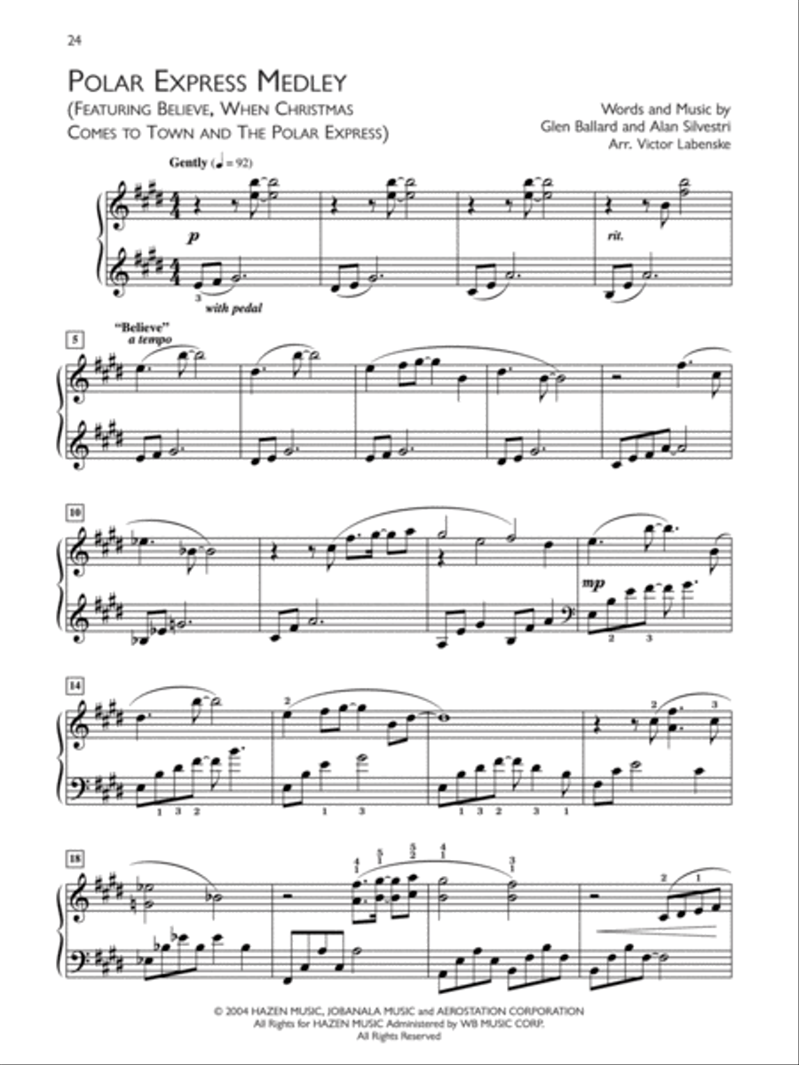 Popular Performer Movies Piano Solo scores gallery preview page 4