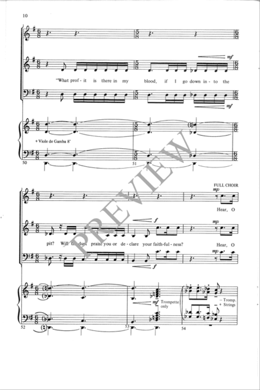 I Will Exalt You, O Lord I Will Exalt You, O Lord 4-Part scores gallery preview page 11