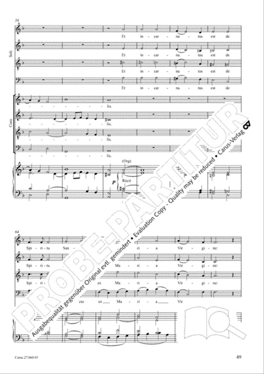 Messe a quatre voix 4-Part scores gallery preview page 50