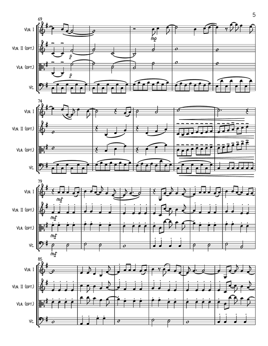 A Million Dreams String Trio scores gallery preview page 5