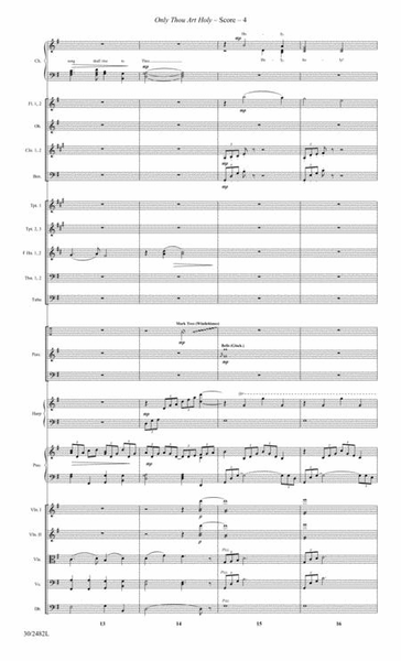 Only Thou Art Holy - Orchestral Score and Parts