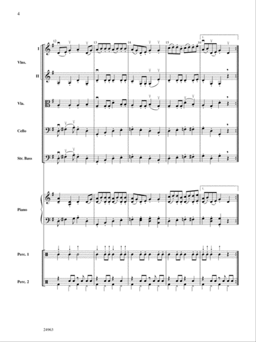 Zydeco Two-Step: Score String Orchestra scores gallery preview page 4