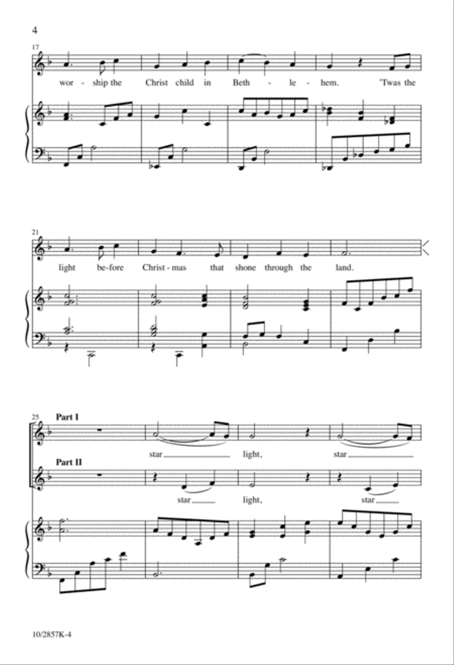 'Twas the Light Before Christmas Unison Choir scores gallery preview page 4