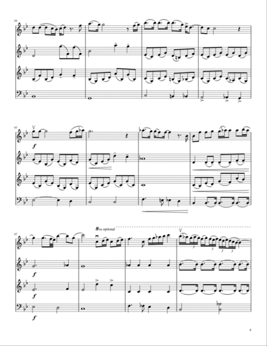 Bohemian Rhapsody String Quartet scores gallery preview page 4