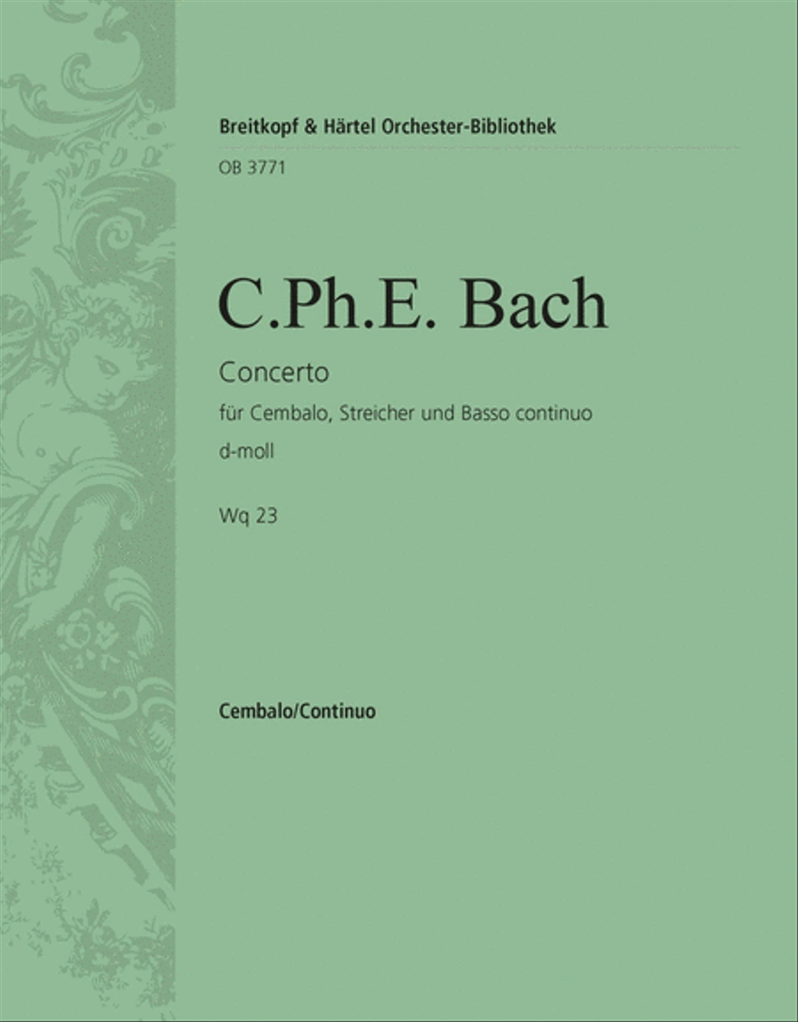 Harpsichord Concerto in D minor Wq 23 Orchestra scores gallery preview page 1
