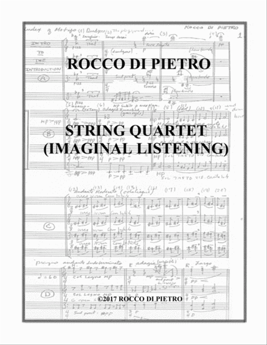 String Quartet-Imaginal Listening String Quartet scores gallery preview page 1