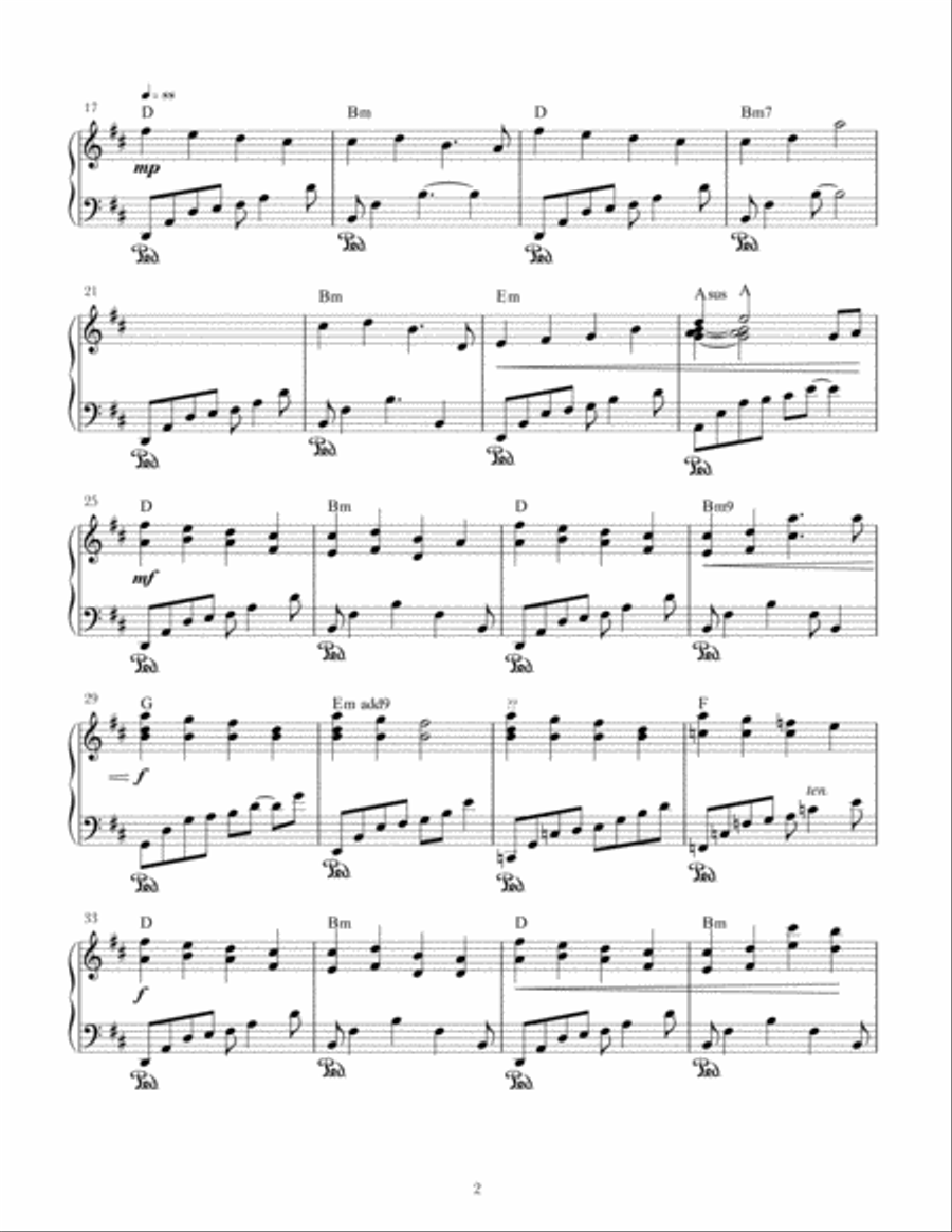 Peacemaker Piano Solo scores gallery preview page 2