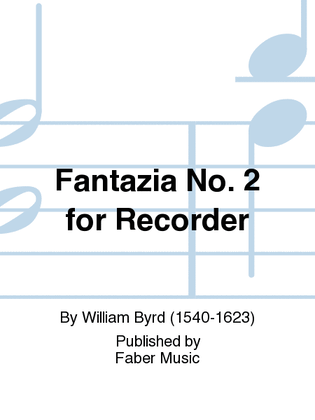Book cover for Fantazia No. 2 for Recorder