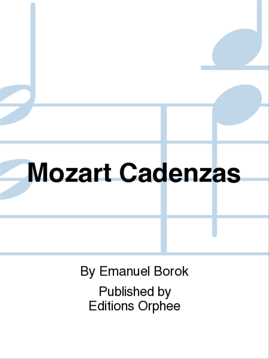 Mozart Cadenzas Chamber Music scores gallery preview page 1