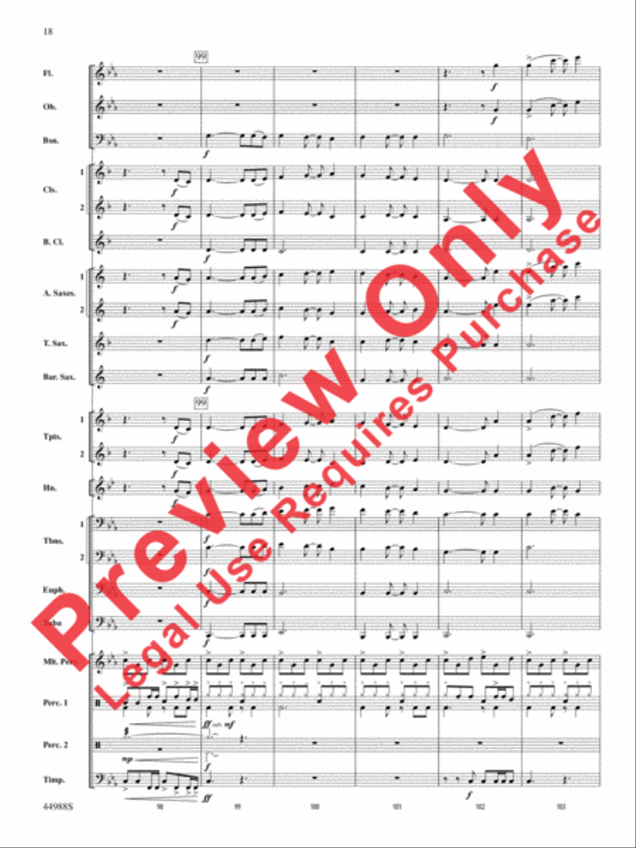 Escape from Dead Raider's Hollow Concert Band scores gallery preview page 19