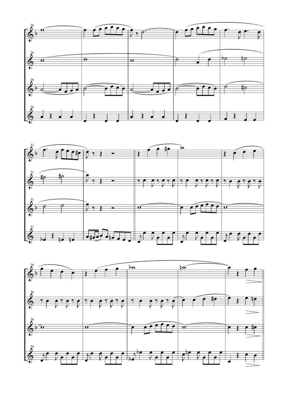 Life Is Beautiful (la Vita E Bella) Woodwind Quartet scores gallery preview page 5