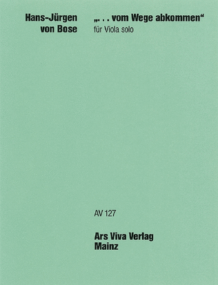 Book cover for Vom Wege Abkommen Viola Solo