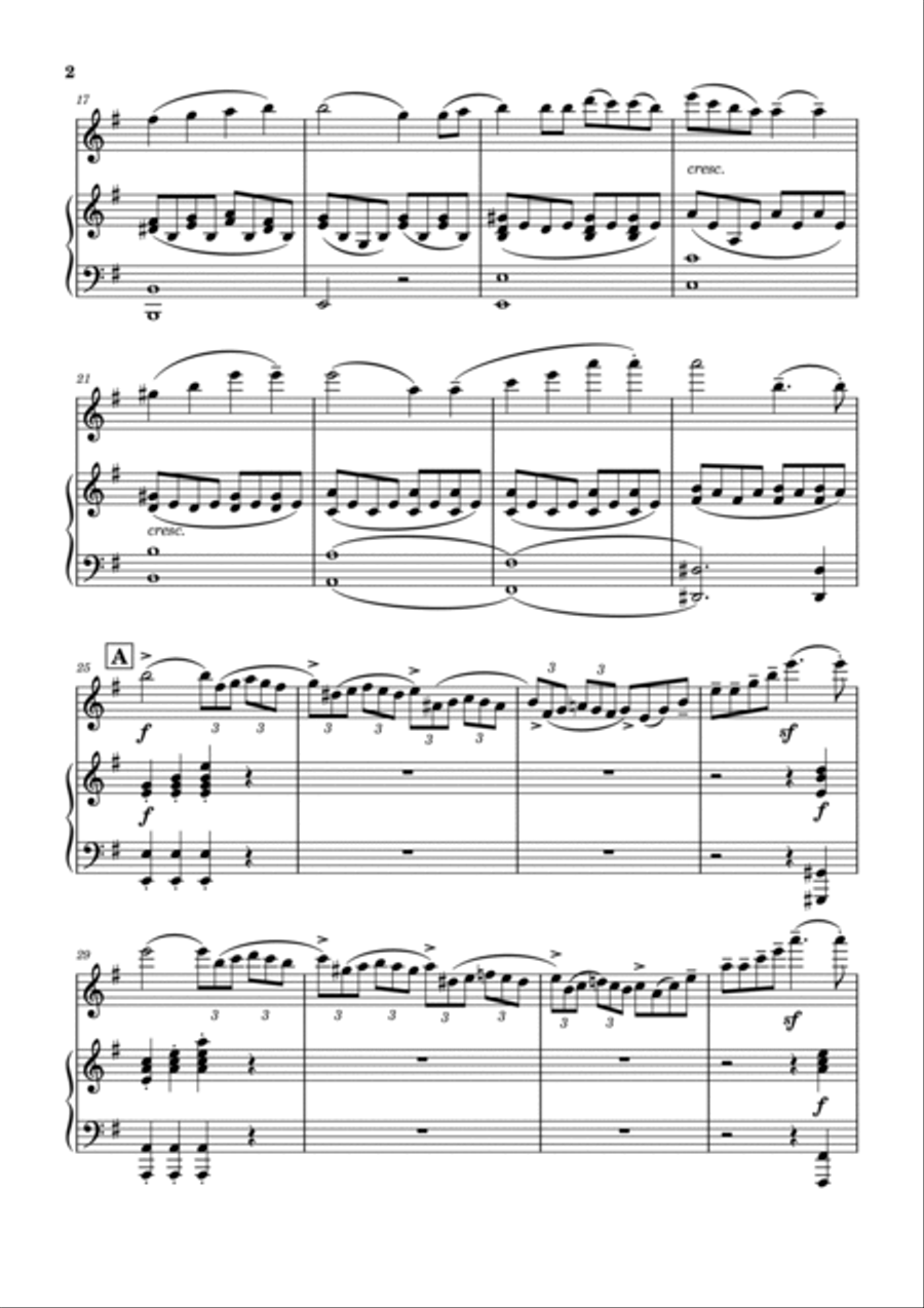 Mendelssohn - Violin Concerto in E minor Op.64 - For Flute and Piano Original Flute Solo scores gallery preview page 2