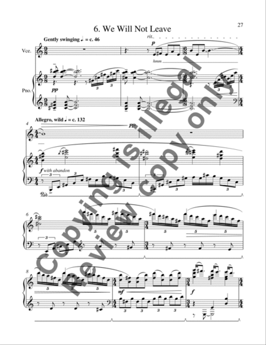 The Space Between (Song Cycle) High Voice scores gallery preview page 15