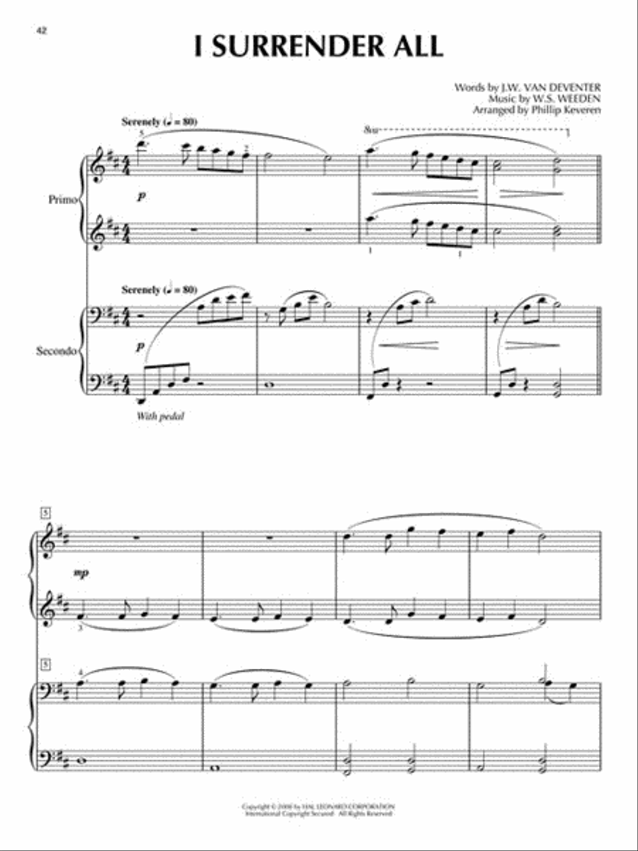 Hymn Duets 1 Piano, 4-Hands scores gallery preview page 4