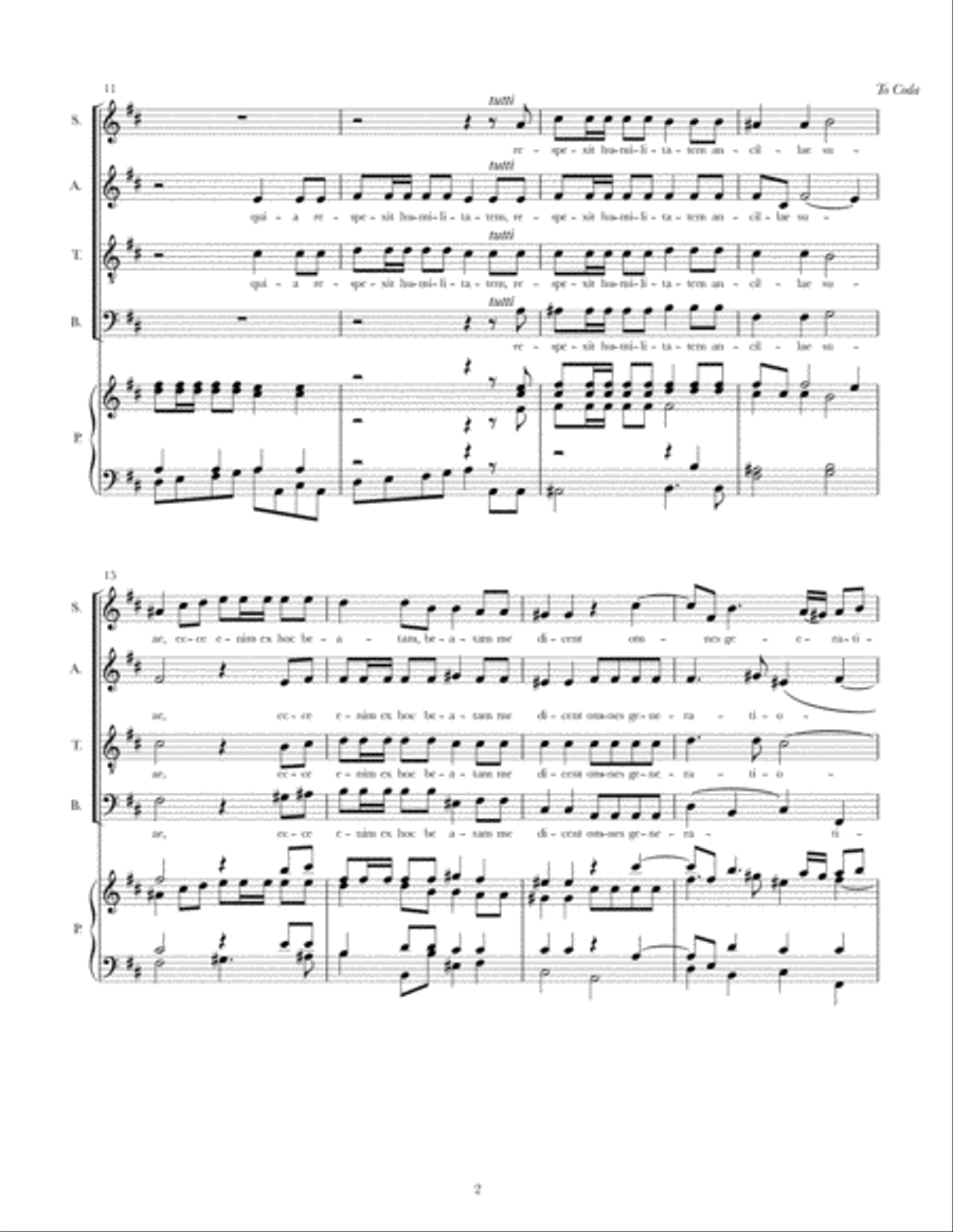 Magnificat in D - Vocal Score 4-Part scores gallery preview page 3