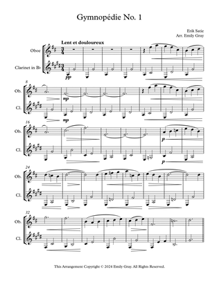 Three Gymnopedies (Oboe and Clarinet)