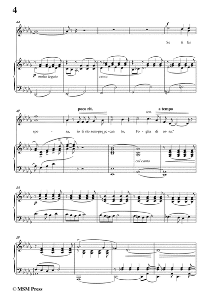 Tosti-L'ultima canzone in c sharp minor,for Voice and Piano image number null