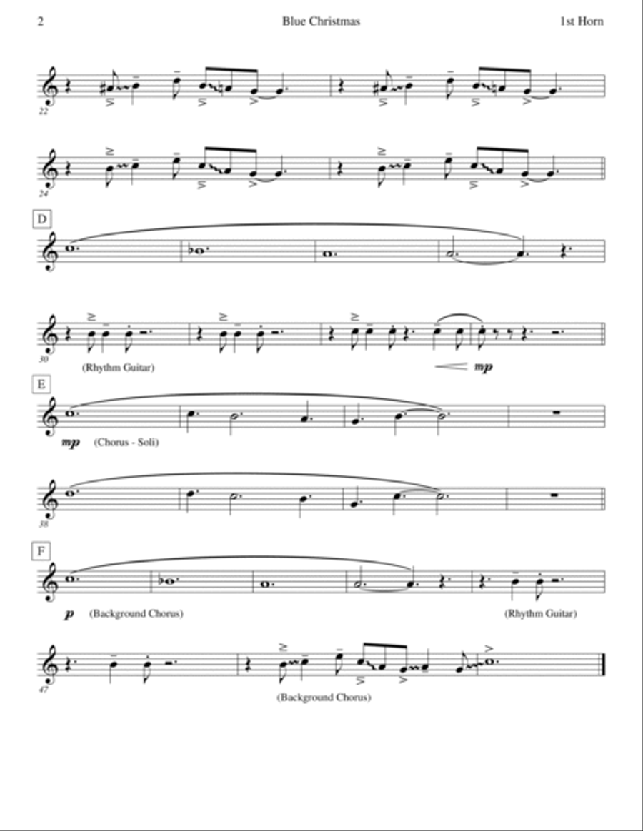 Blue Christmas Brass Trio scores gallery preview page 5