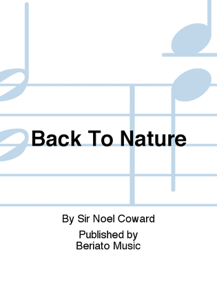 Book cover for Back To Nature