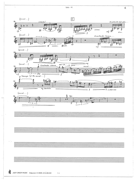 Clarinet Concerto (solo clarinet part)