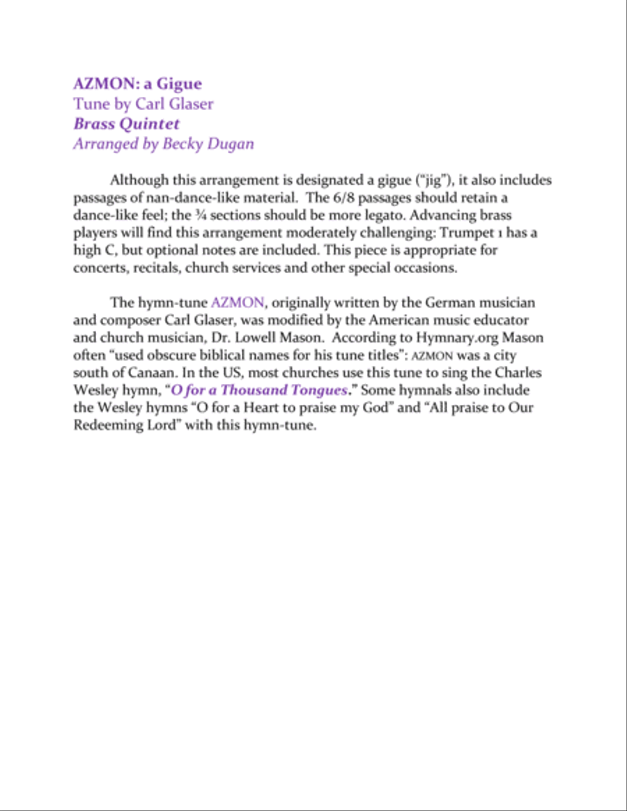 AZMON - Gigue AZMON - Gigue Sacred scores gallery preview page 2