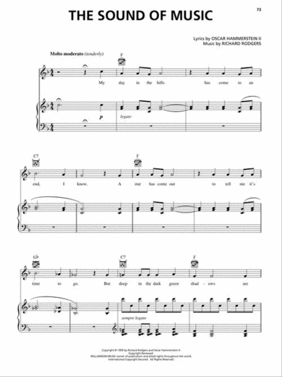 The Sound of Music Piano, Vocal scores gallery preview page 7