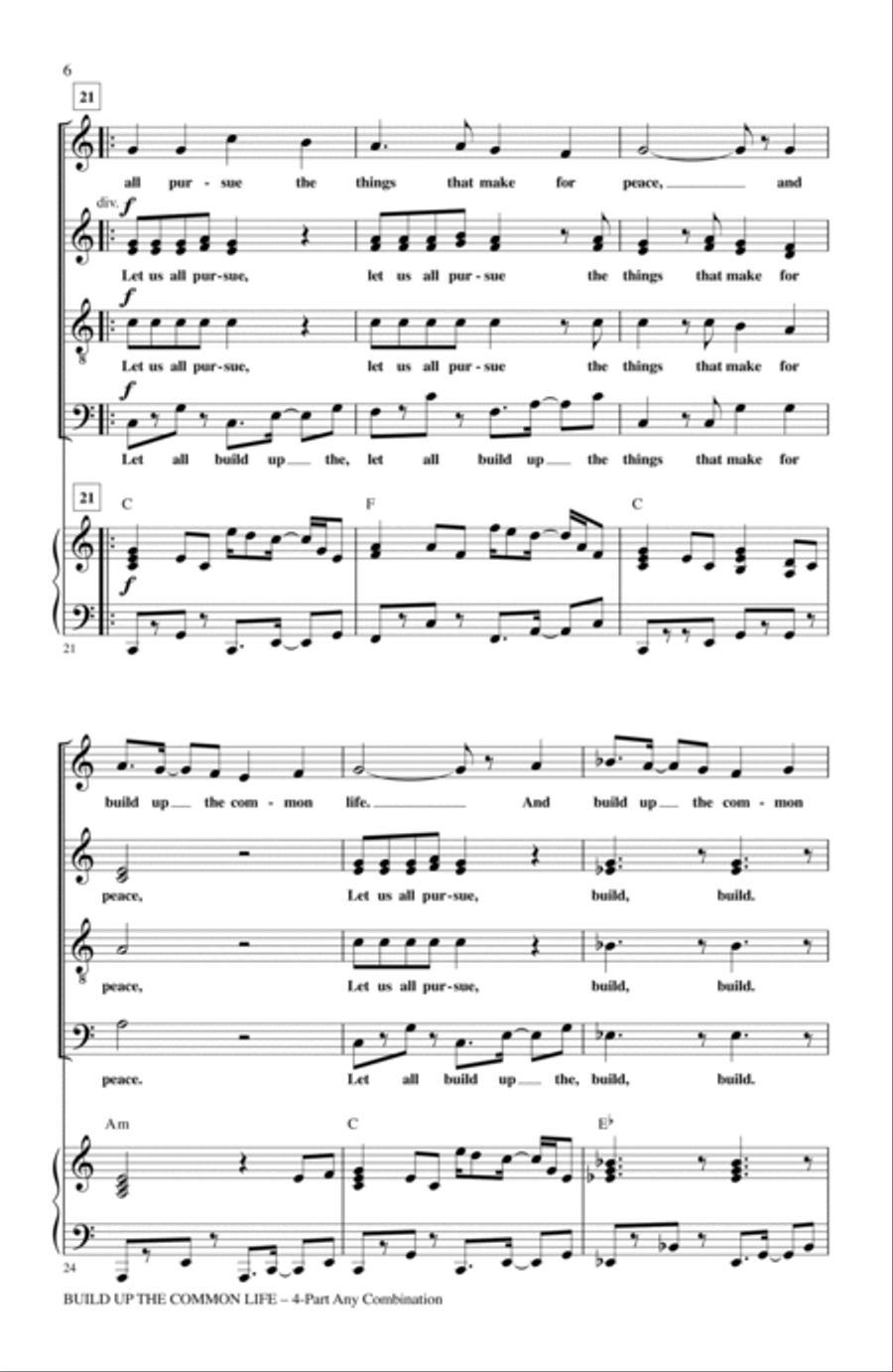 Build Up The Common Life 4-Part scores gallery preview page 4